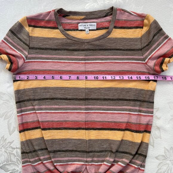 Texture and Thread by Madewell Striped Tie Top Shirt XS - Picture 8 of 15
